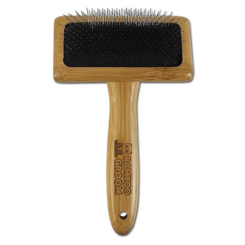 Bamboo Groom Slicker M *UTEN KNOTTER*
