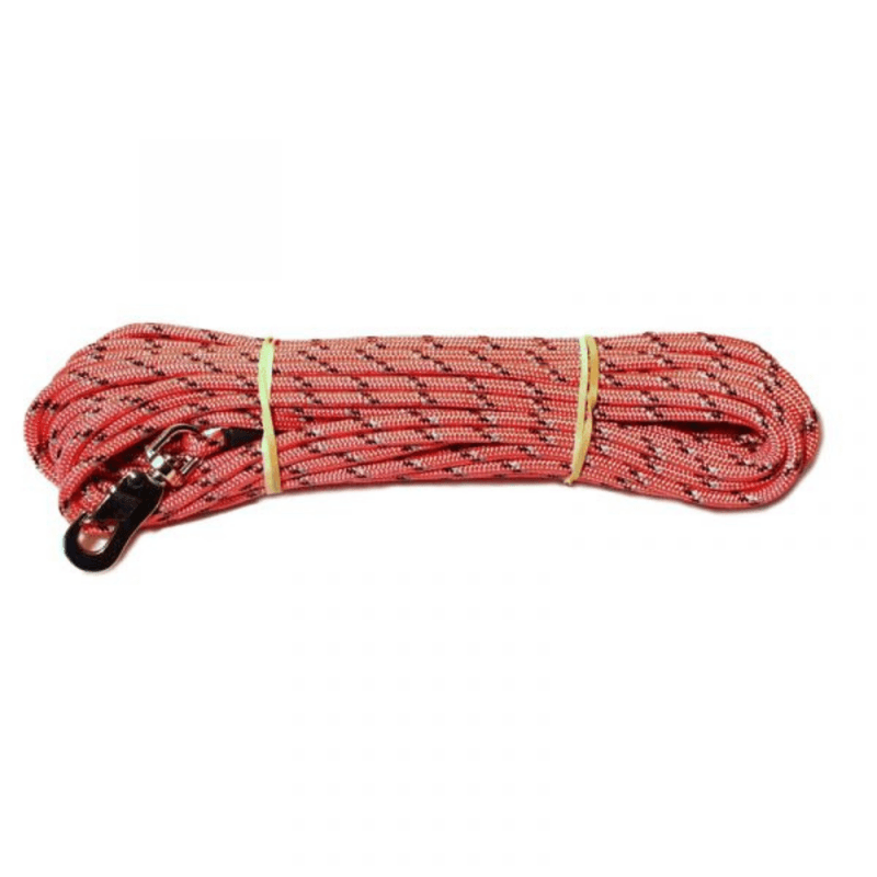 Sporline til hund flettet refleks Rosa 6mm 15m