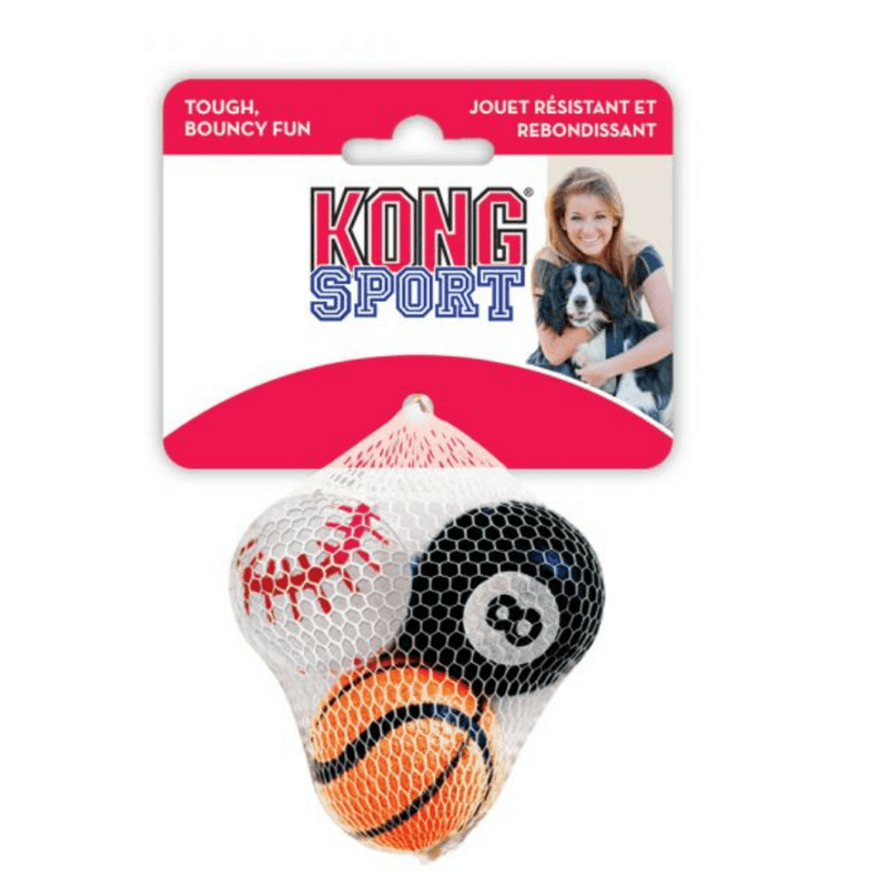 KONG Leke Sport Balls 3p Flerfarget XS