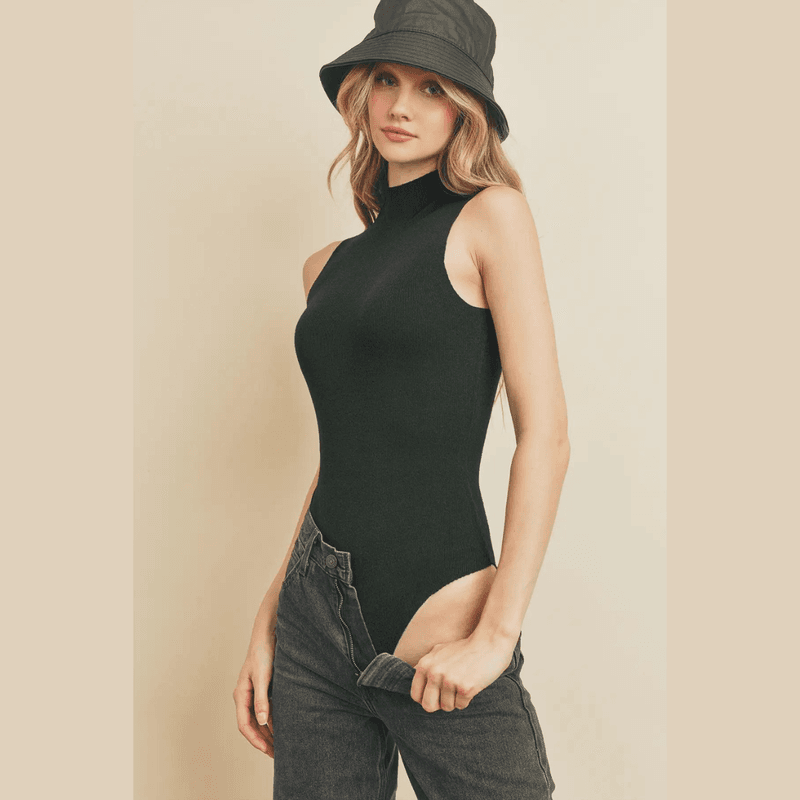 Turtleneck Tank Knitted Bodysuit