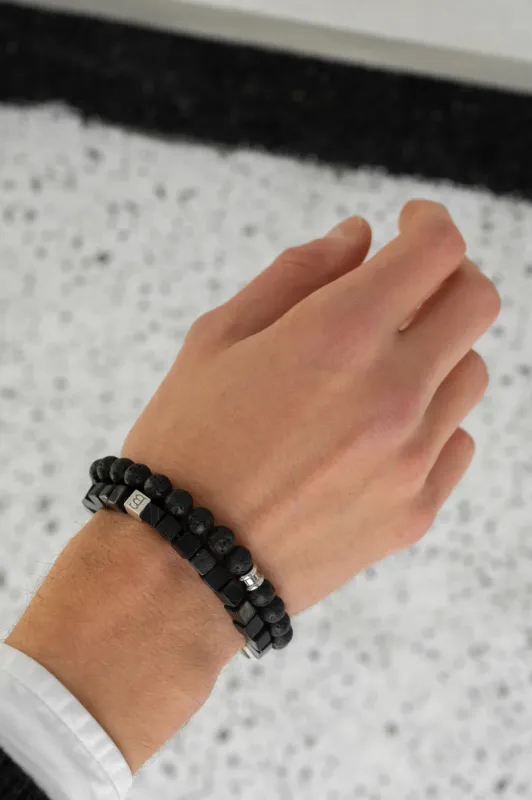 Stones Bracelet Memphis armbånd - Matt Black